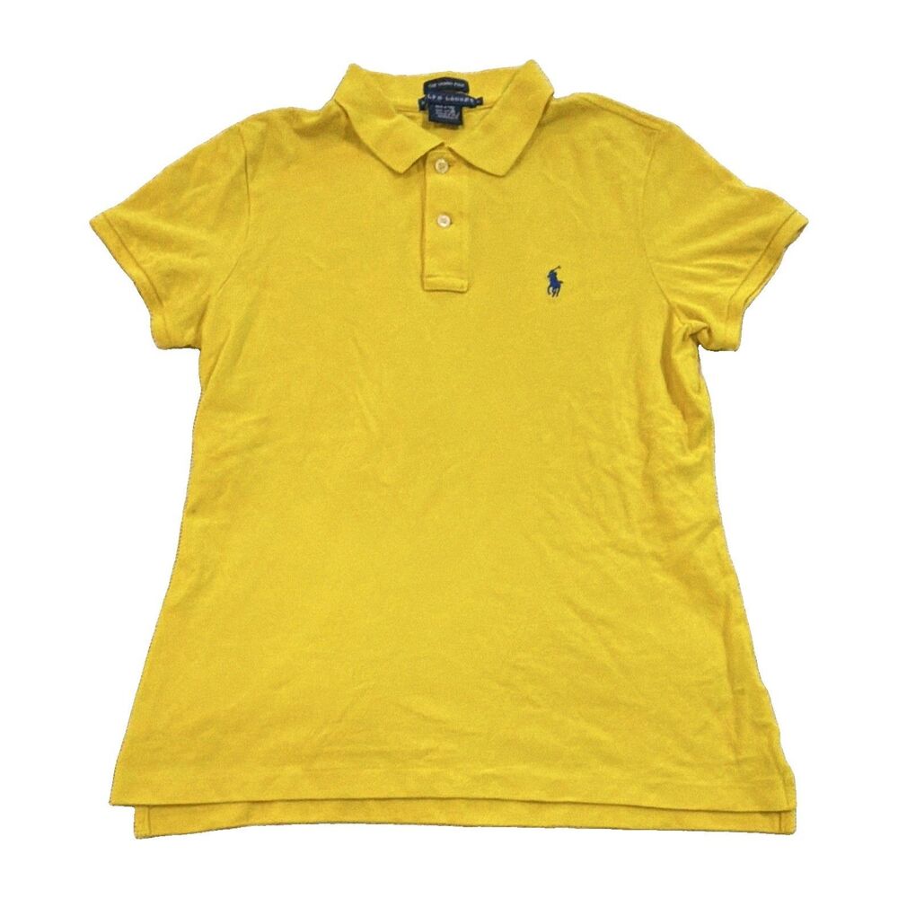 Ralph Lauren The Skinny Polo Yellow Skinny Fit Short Sleeve L Logo Polo